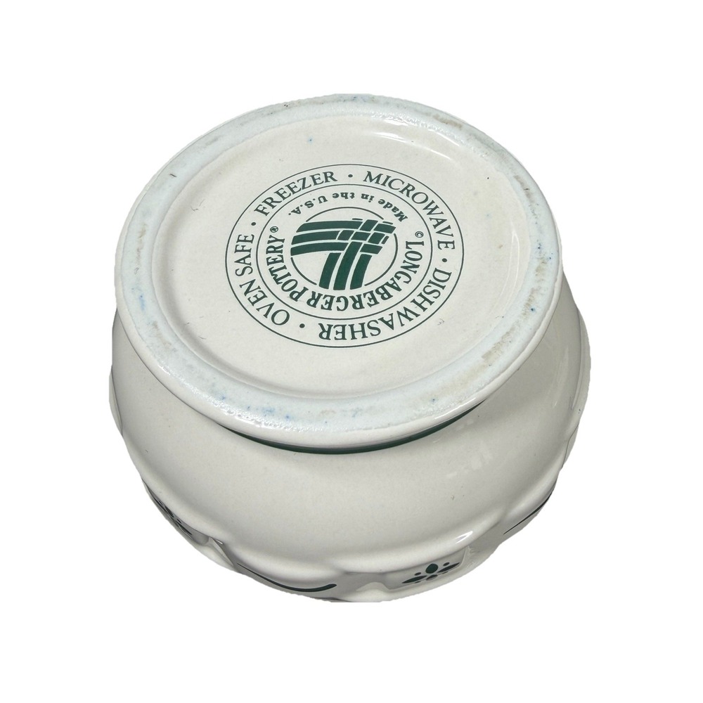 Longaberger woven traditions Heritage green sugar bowl w lid - Picture 7 of 9